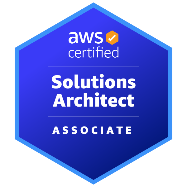 AWS Certified Solutions Architect - Associate Certification badge